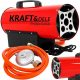 Kraft&Dele Gas Heater 15 kW + Gloves, Work Gloves, Vamp, Pair, 24 Hours(1467)