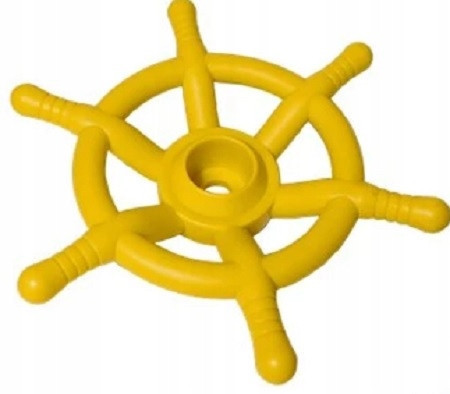 Captain's rudder TK steering wheel on the playground yellow