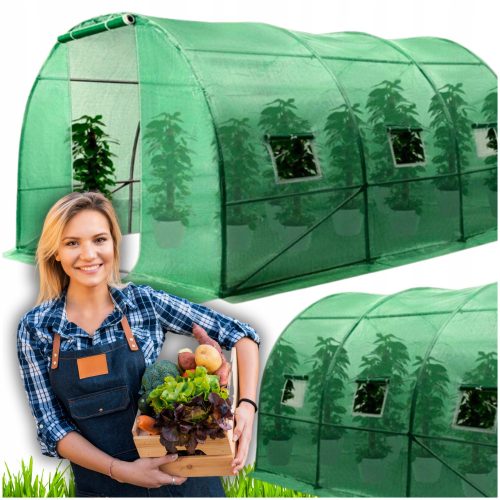 Greenhouse foil tunnel 1 m² 400 x 250 cm green