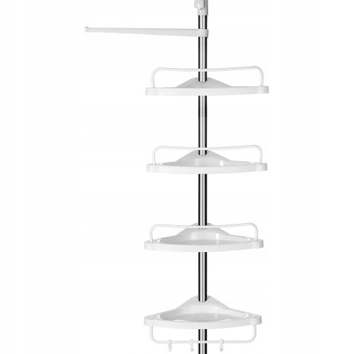 Height-adjustable shower shelf, corner shelf for the bathroom