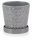  Polnix flowerpot 15 cm x 15 x 15 cm diameter 15 cm ceramic dark grey, grey and silver tones