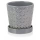  Polnix flowerpot 15 cm x 15 x 15 cm diameter 15 cm ceramic dark grey, grey and silver tones