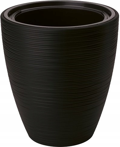  Form-Plastic flowerpot 38.5 cm x 38.5 x 42 cm diameter 38.5 cm plastic black