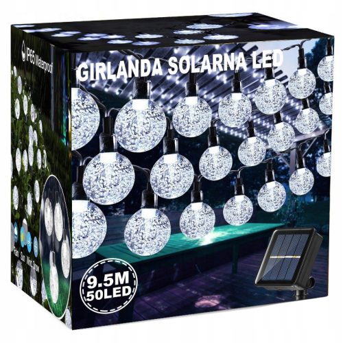  GARLAND SOLAR LAMPS FOR GARDEN BALCONY TERRACE OUTDOOR 50LED 9.5M