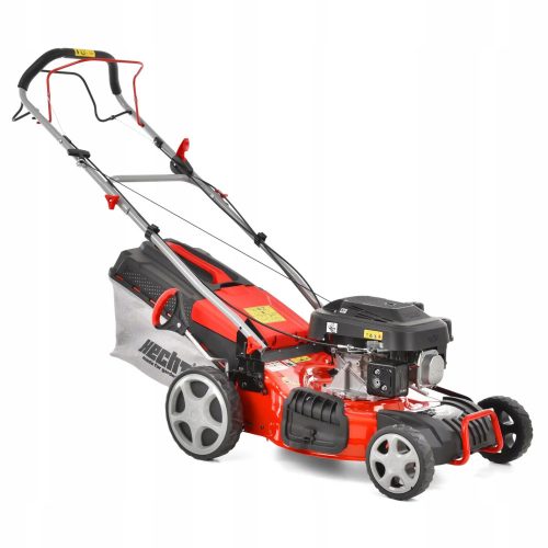  Hecht petrol lawn mower with basket, 139 cm³ capacity. Basket 60 l, cutting width 46 cm