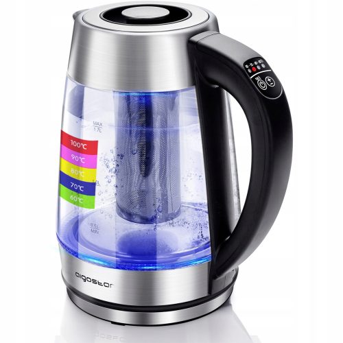  Aigostar Cris Kettle 2200 W 1.7 l Silver/Gray