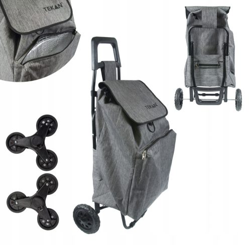 Bags and shopping bags TEKAN shopping cart, grey