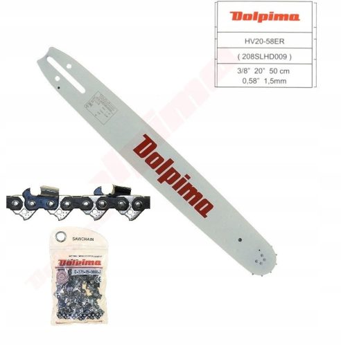 Saws for wood and branches GUIDE 50CM 20'' + CHAIN HUSQVARNA 365 372XP