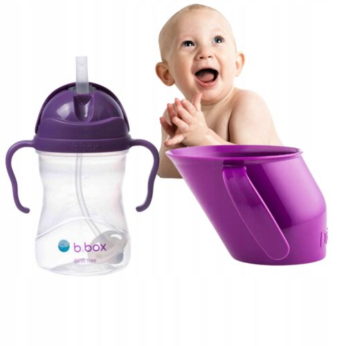  B.box water bottle with straw 240 ml + Doidy cup SET for learning to drink for children