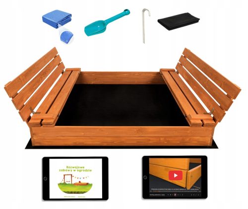 Sandpits for children Wooden sandpit 500 kg SandTropic