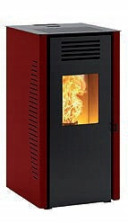  Pellet stove Caminetti Montegrappa Piano 7 kW red