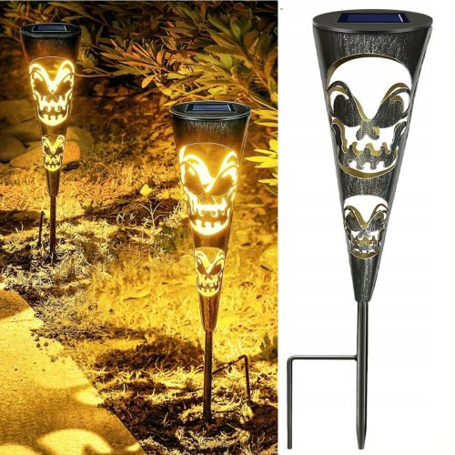 Solar lamp, black, 38.5 cm, 2 pcs.