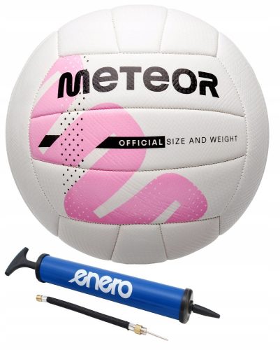 Meteor 16451 Volleyballball 5 + Enero Handpumpe 5907637336548