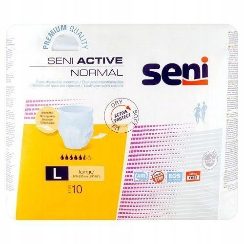  SENI ACTIVE Normal L, 10 pcs. - Elastic absorbent panties
