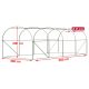 Polytunnel, panneaux en plastique Polytunnel 18 m² 6 x 3 cm argent