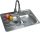 Alveus Line Start sink with one and a half bowls, stainless steel