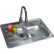 Alveus Line Start sink with one and a half bowls, stainless steel