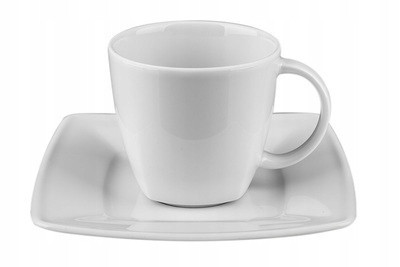 Cup and saucer for coffee and tea Lubiana VICTORIA cup, porcelain, 200 ml, 1 pc.