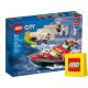  LEGO City 60373 Fireboat + LEGO VP Paper Bag, Medium, 41 cm x 34 cm x 11 cm, GIFT BAG