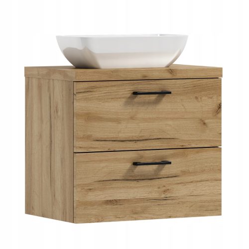 HANGING bathroom cabinet LUNA 60 with RECTANGULAR washbasin worktop COLORS