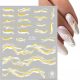  GOLD NAIL STICKERS WHITE GOLD MARBLE CRACKS