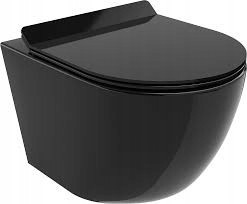 Toilet seats Hamberger Nyx Slim WC seat, black Duroplast