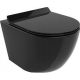 Toilet seats Hamberger Nyx Slim WC seat, black Duroplast