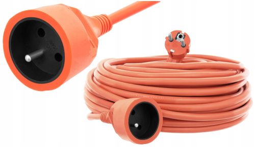 Garden extension cable, single Bull Tech 20 m, 1 pc. sockets, orange