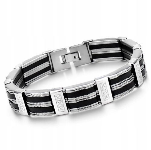  MEN'S SILVER STAINLESS STEEL BRACELET