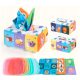  Sorting box with cloths, sensory Montessori animals made of plush