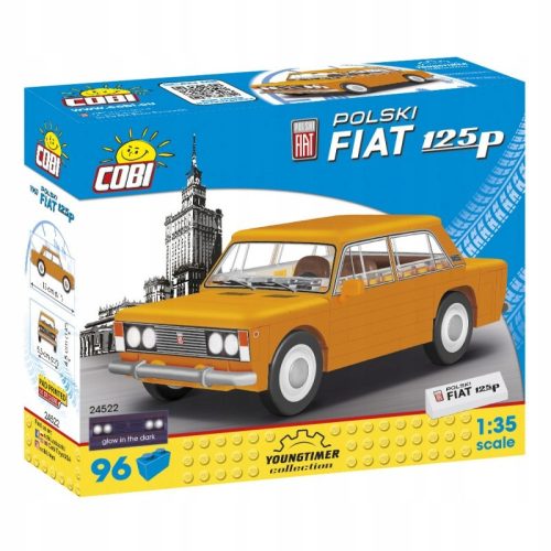  Cobi 24522 Youngtimer Fiat 125P Auto 5 Years + 96 Elements 17 x 4 x 14 cm