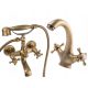 Msanit retro washbasin faucet in gold