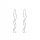  Silver earrings pulled spirals