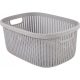  Freestanding Laundry Basket Keeper 32l, Grey and Silver Tones