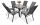 A set of garden and patio furniture Garden furniture set contrast metal Majarka grey 7-pcs.