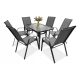 A set of garden and patio furniture Garden furniture set contrast metal Majarka grey 7-pcs.