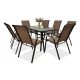 A set of garden and patio furniture Garden furniture set contrast metal Majarka brown 9-pcs.