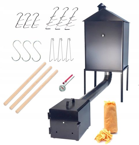  Garden Smokehouse Steel Home 50x50x80 + Fish Hooks + KINDLING