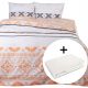 Bed linen Supreme Style bed linen set, duvet 160 cm x 200 cm, pillow 70 x 80 cm, 3-piece + fitted sheet Darymex flannel 160 x 200 cm