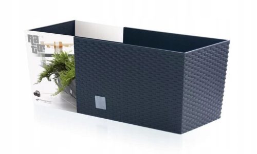  Prosperplast flowerpot 51 cm x 19 x 18.5 cm made of black plastic