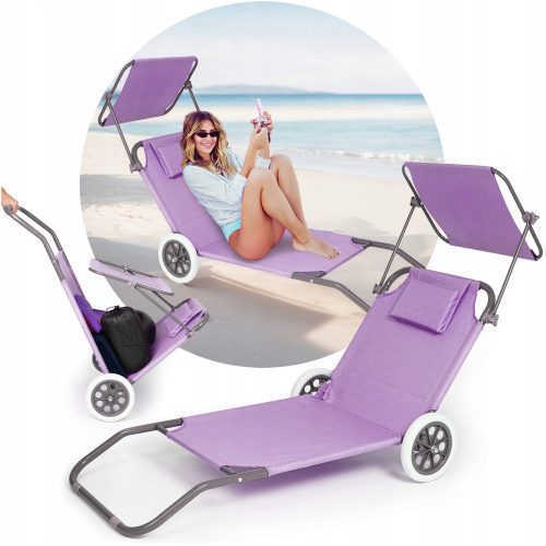 Sun loungers and garden and terrace Be-active.pl purple steel deck chair