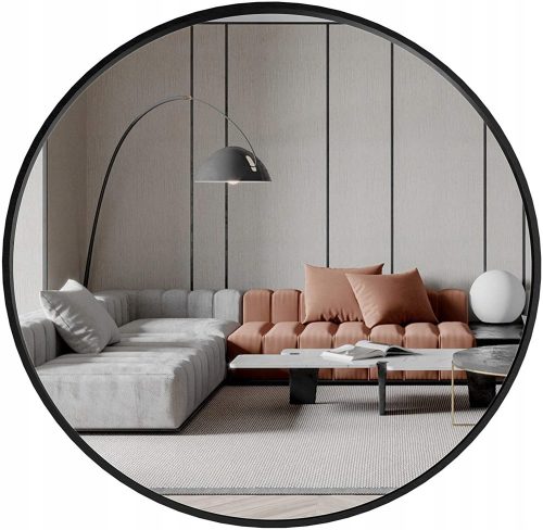 Bathroom mirror Handloteka wall mirror, circle, metal frame, 500 x 500 mm