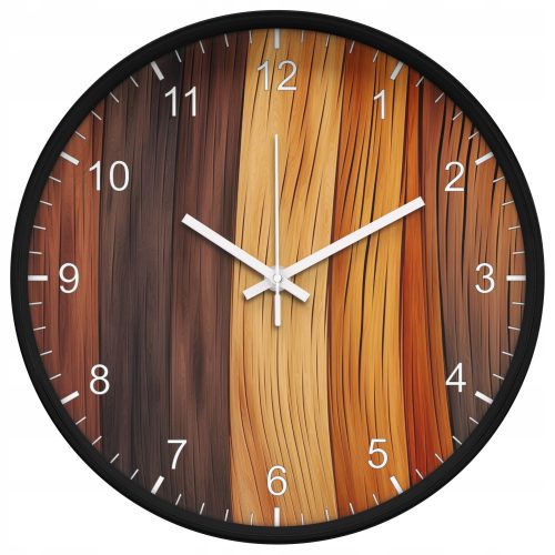 Clock for home Modern20 Wall Clock white, black, brown tones, 26 cm