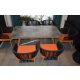 A set of garden and patio furniture Garden furniture set Cilam SP Zoo, wood, modern, black, 5 pieces.