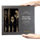 Cool, funny gadgets PERSONALIZED CUTLERY SET 24 PIECE GOLD OWN PRINT FOR A GIFT HOMLA