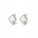  Silver earrings Clover white