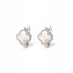  Silver earrings Clover white