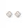  Silver earrings Clover white mini