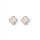  Silver earrings Clover white mini