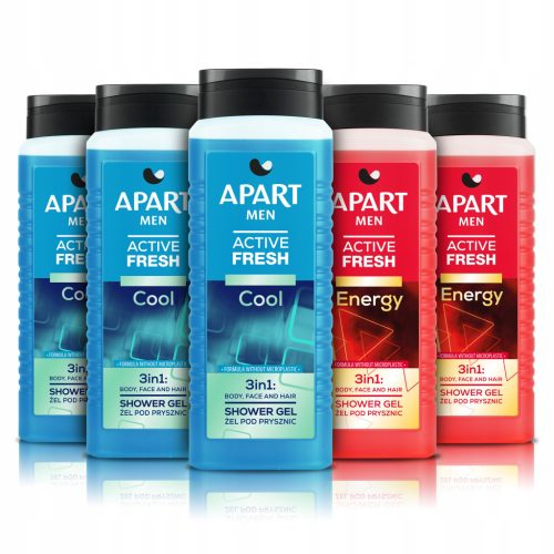  Apart Men's Shower Gel 3in1 Mix Active 5x500